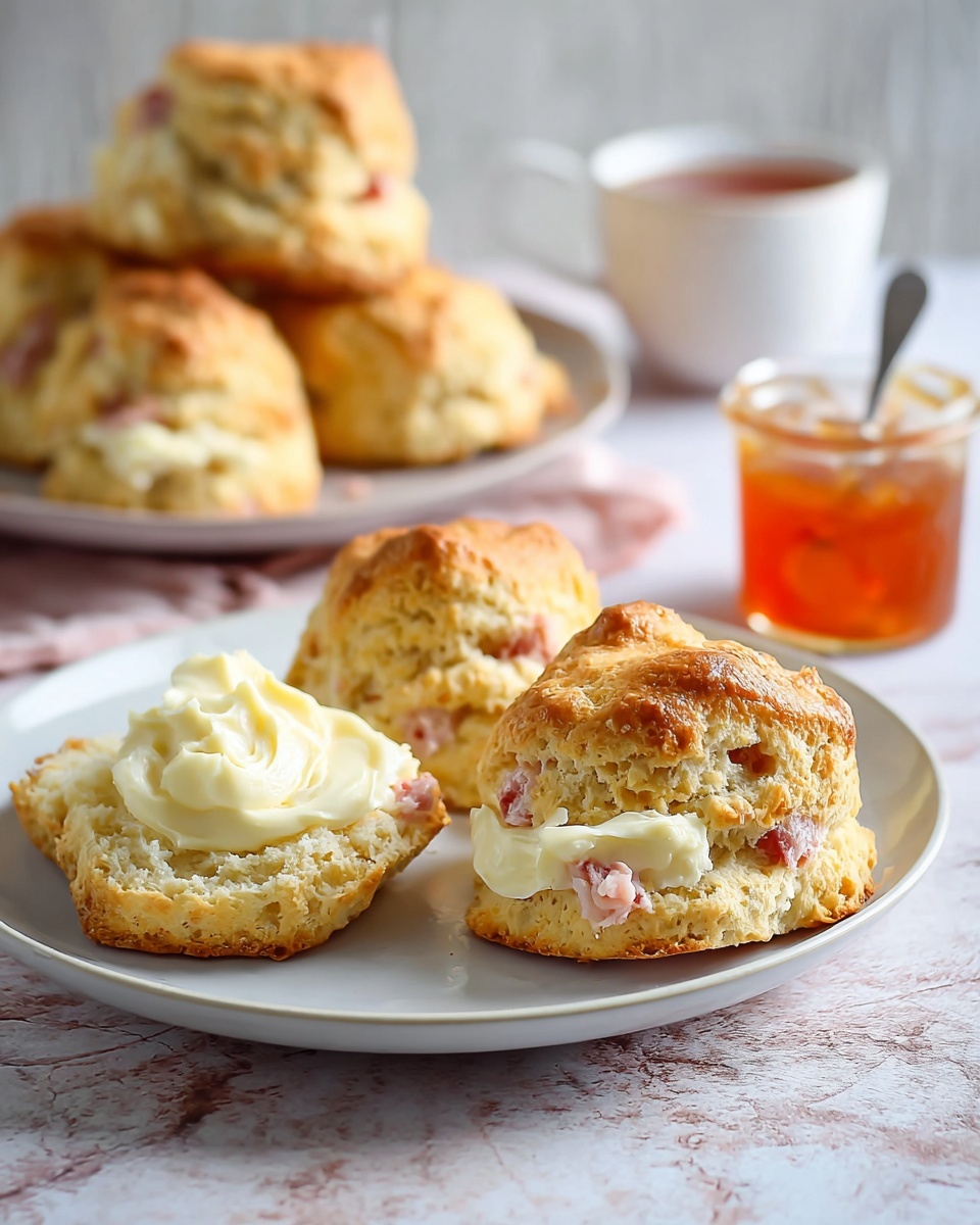 Rhubarb & Custard Scones Recipe - Recipe Image