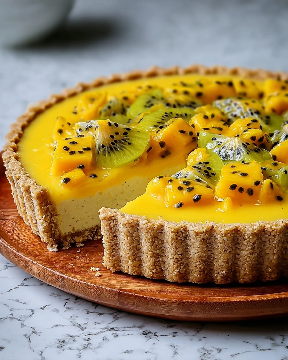 Mango and Passionfruit Anzac Tart Recipe - Recipe Image