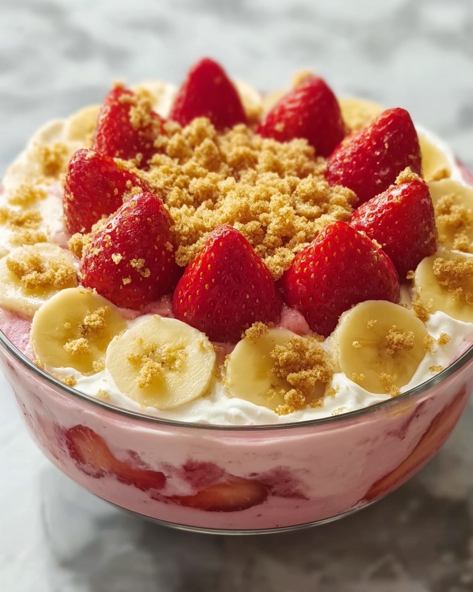Strawberry Crunch Banana Pudding Recipe - Recipe Image