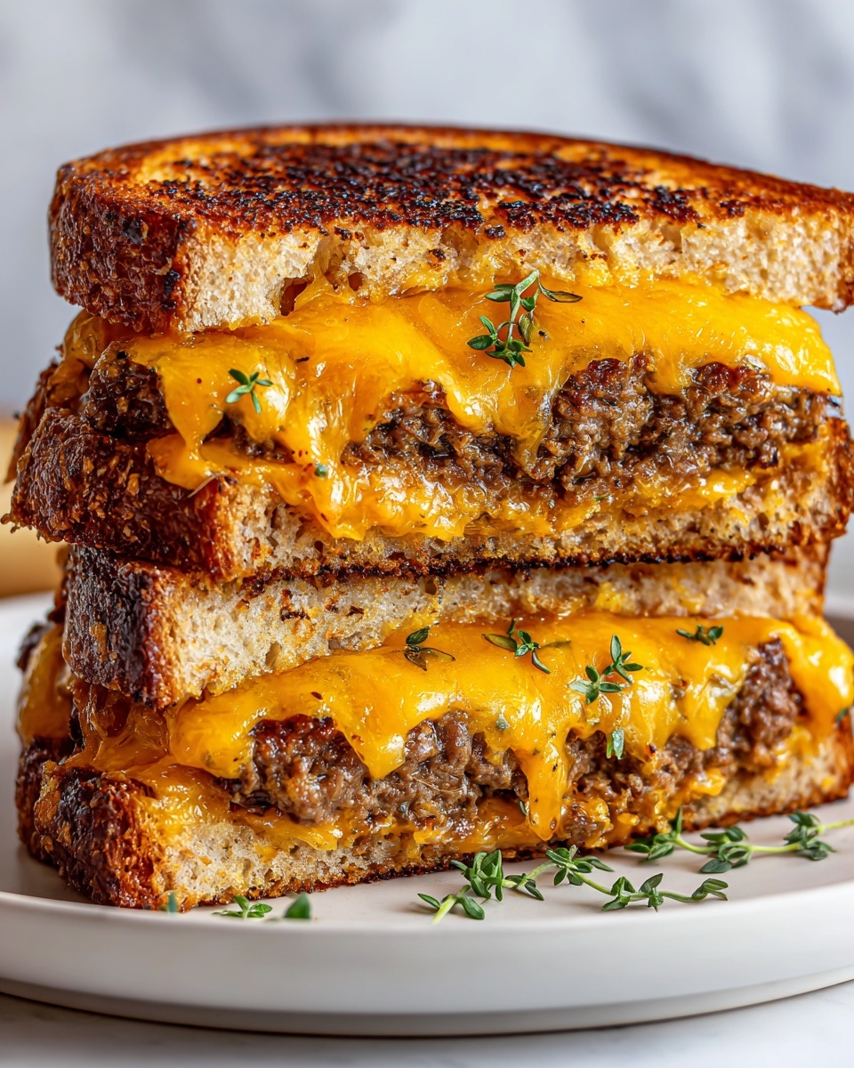 Cheeseburger Stuffed Flatbreads Recipe - Recipe Image