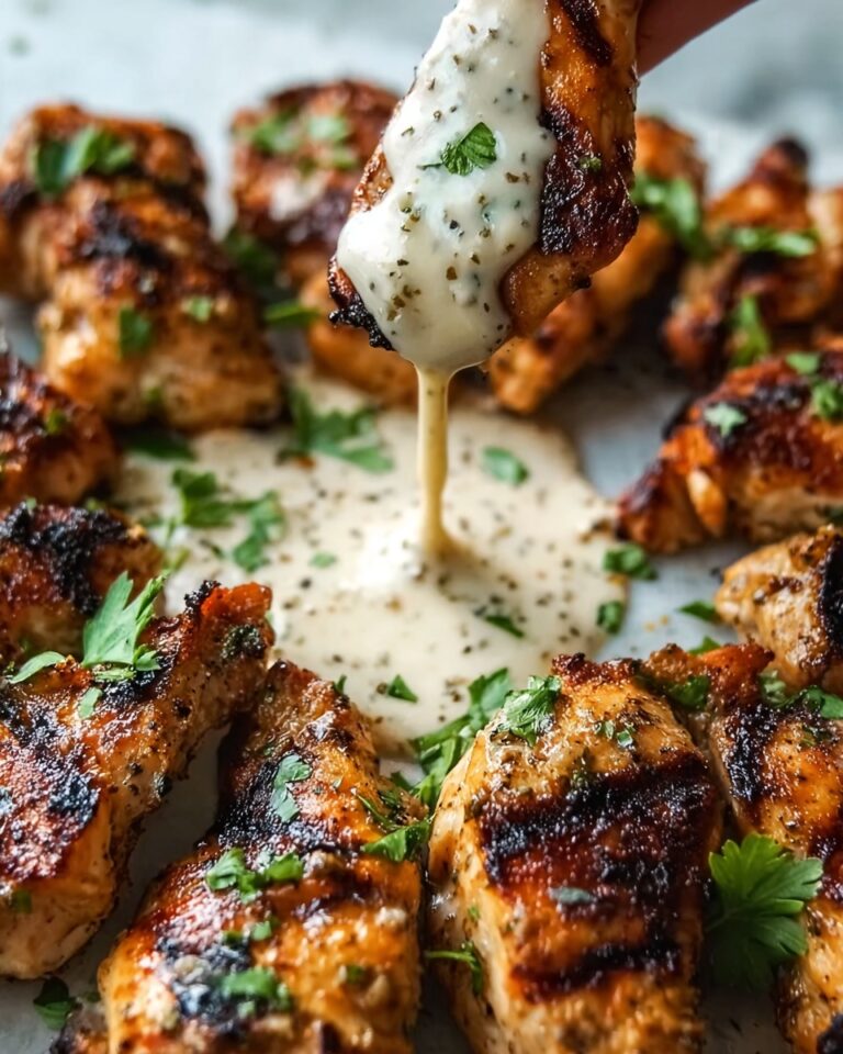 Grilled Chicken Bites with Creamy Garlic Sauce Recipe