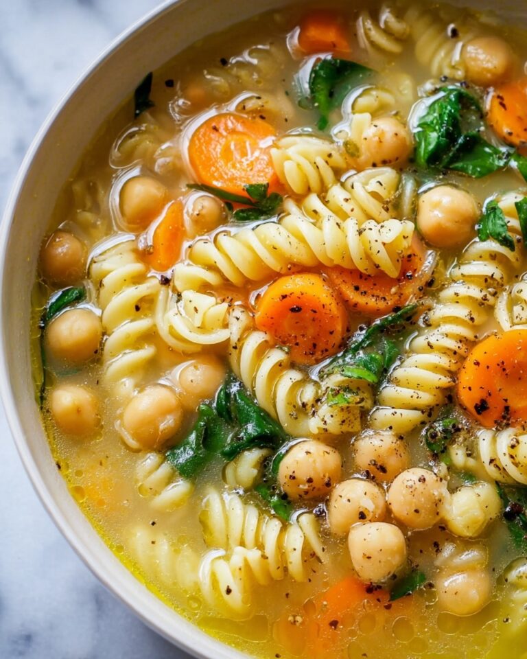 Vegan Chickpea Noodle Soup Recipe