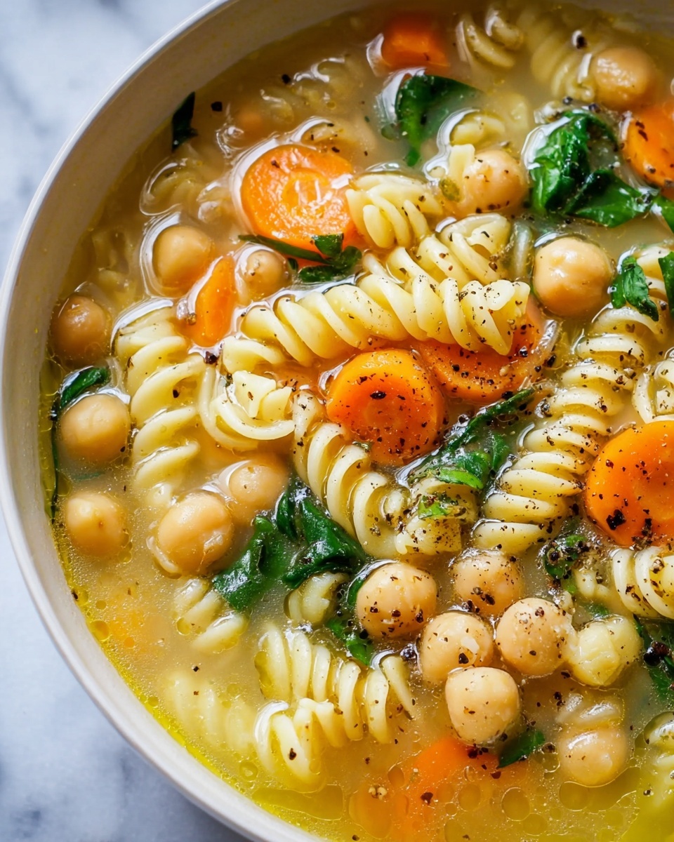 Vegan Chickpea Noodle Soup Recipe - Recipe Image