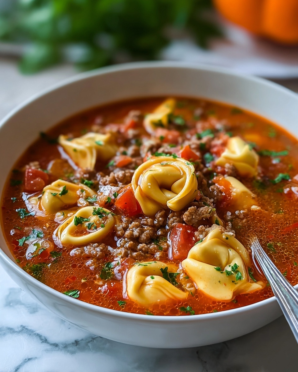 Slow Cooker Tomato Tortellini Soup Recipe - Recipe Image