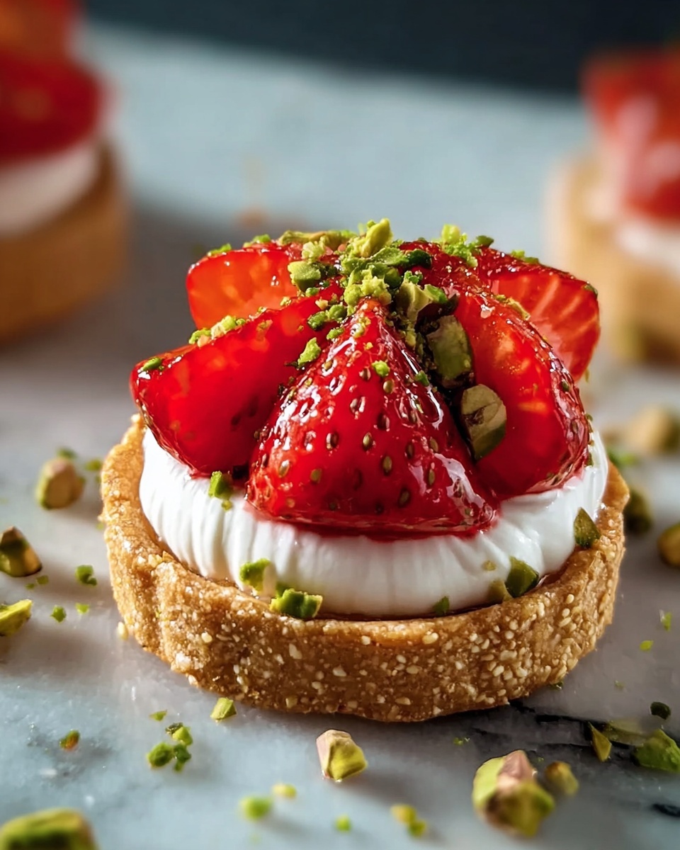 Mini Strawberry-Pistachio Mascarpone Tarts Recipe - Recipe Image