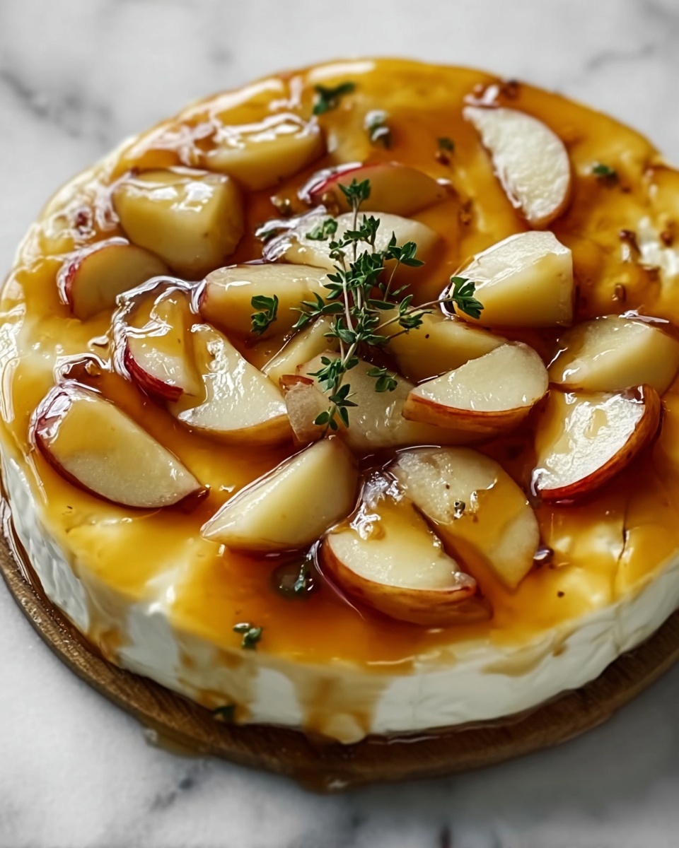 Golden Baked Brie with Caramelized Apples and Thyme Recipe - Recipe Image