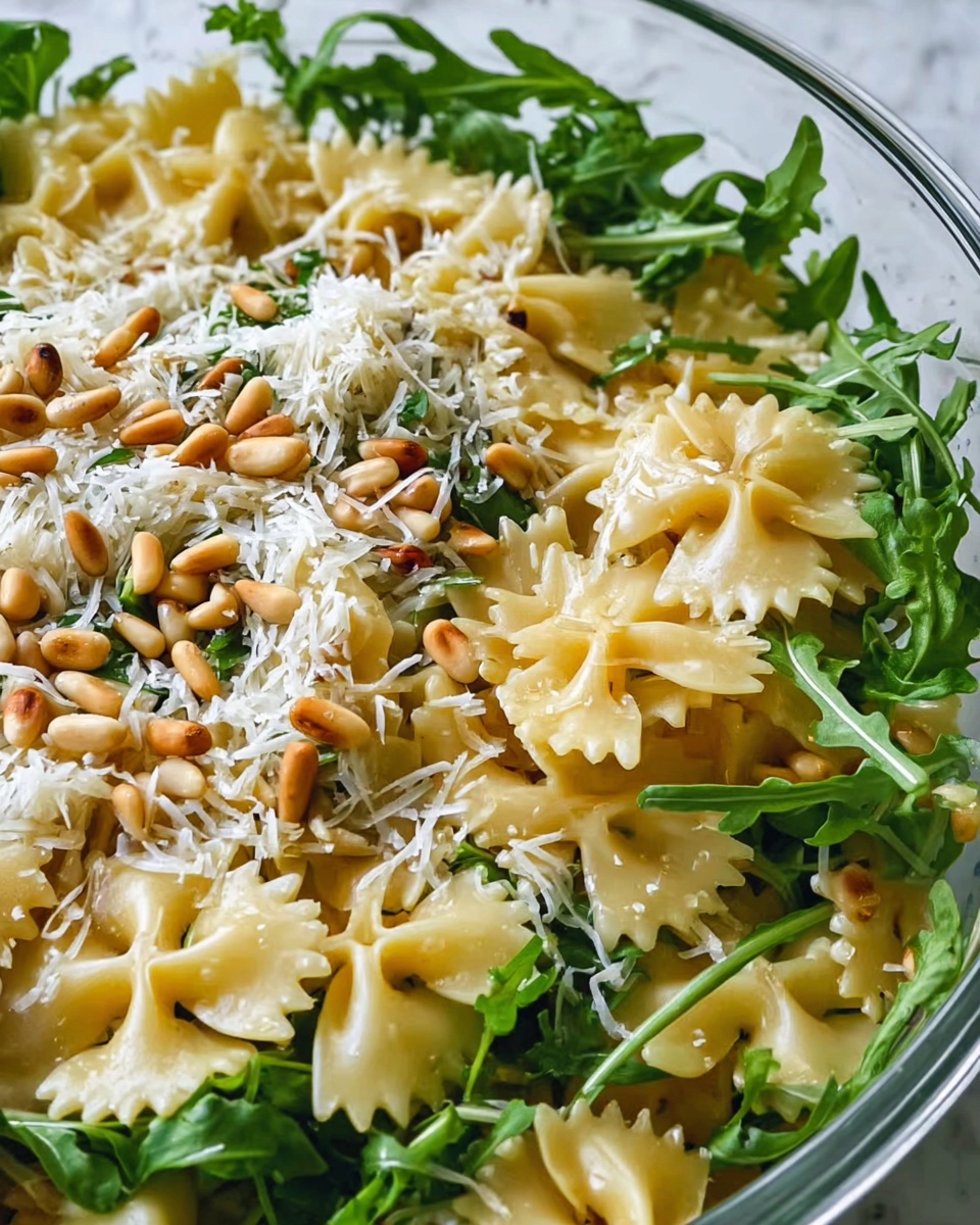 Lemon Basil Parmesan Pasta Salad with White Balsamic Vinaigrette Recipe - Recipe Image