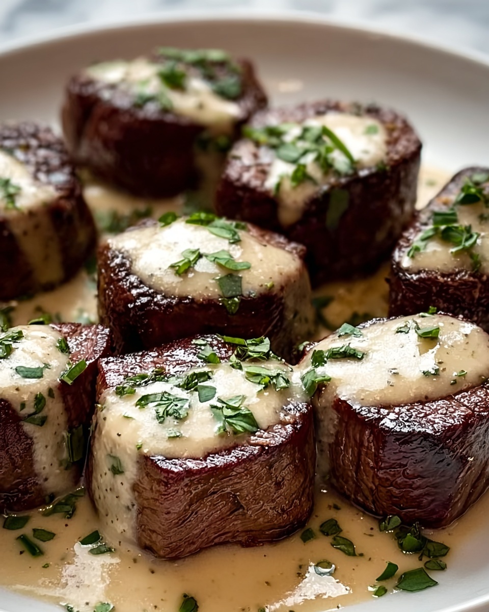Garlic Butter Steak Bites with Parmesan Cream Sauce Recipe - Recipe Image