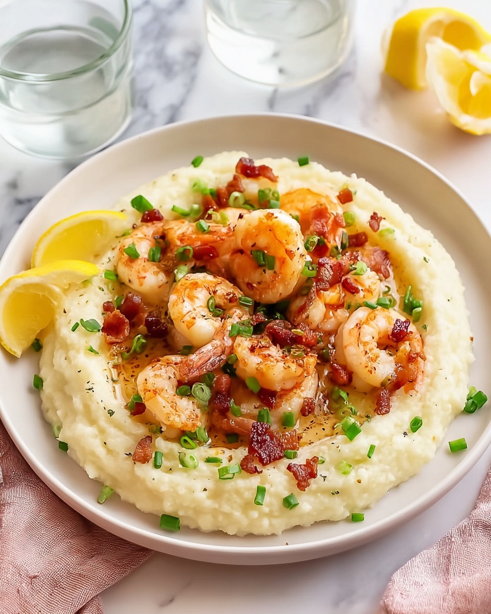 Low Carb Keto Shrimp and Grits Recipe - Recipe Image