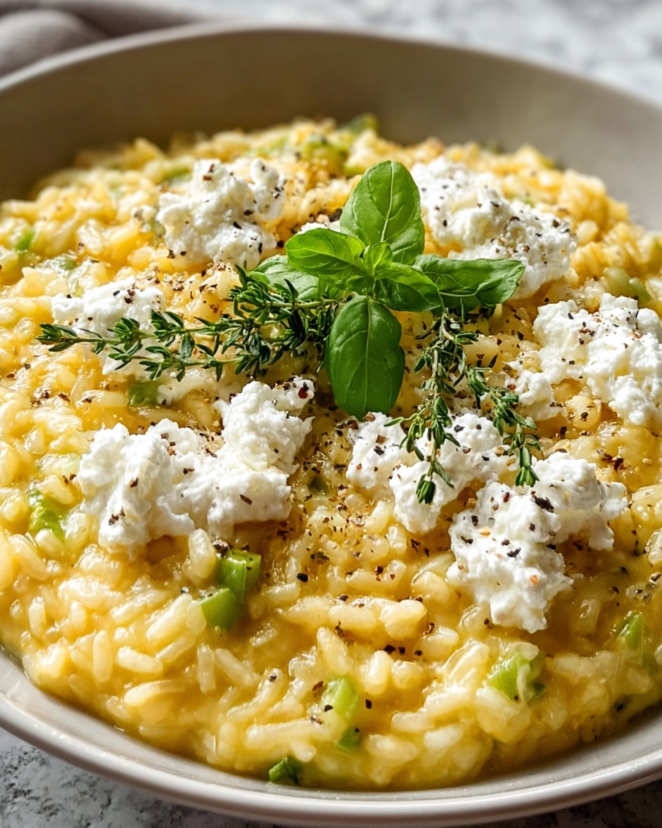 Basil, Leek & Goat Cheese Risotto Recipe - Recipe Image