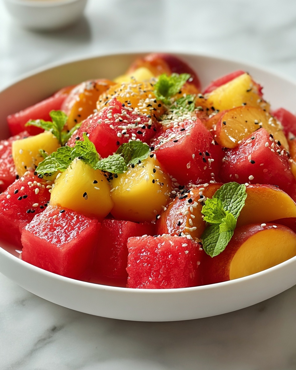 Peach Watermelon Salad: An Amazing Ultimate Recipe - Recipe Image