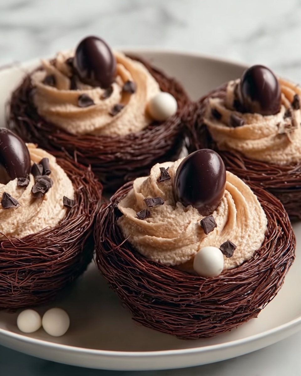 Chocolate Meringue Easter Nests Recipe - Recipe Image