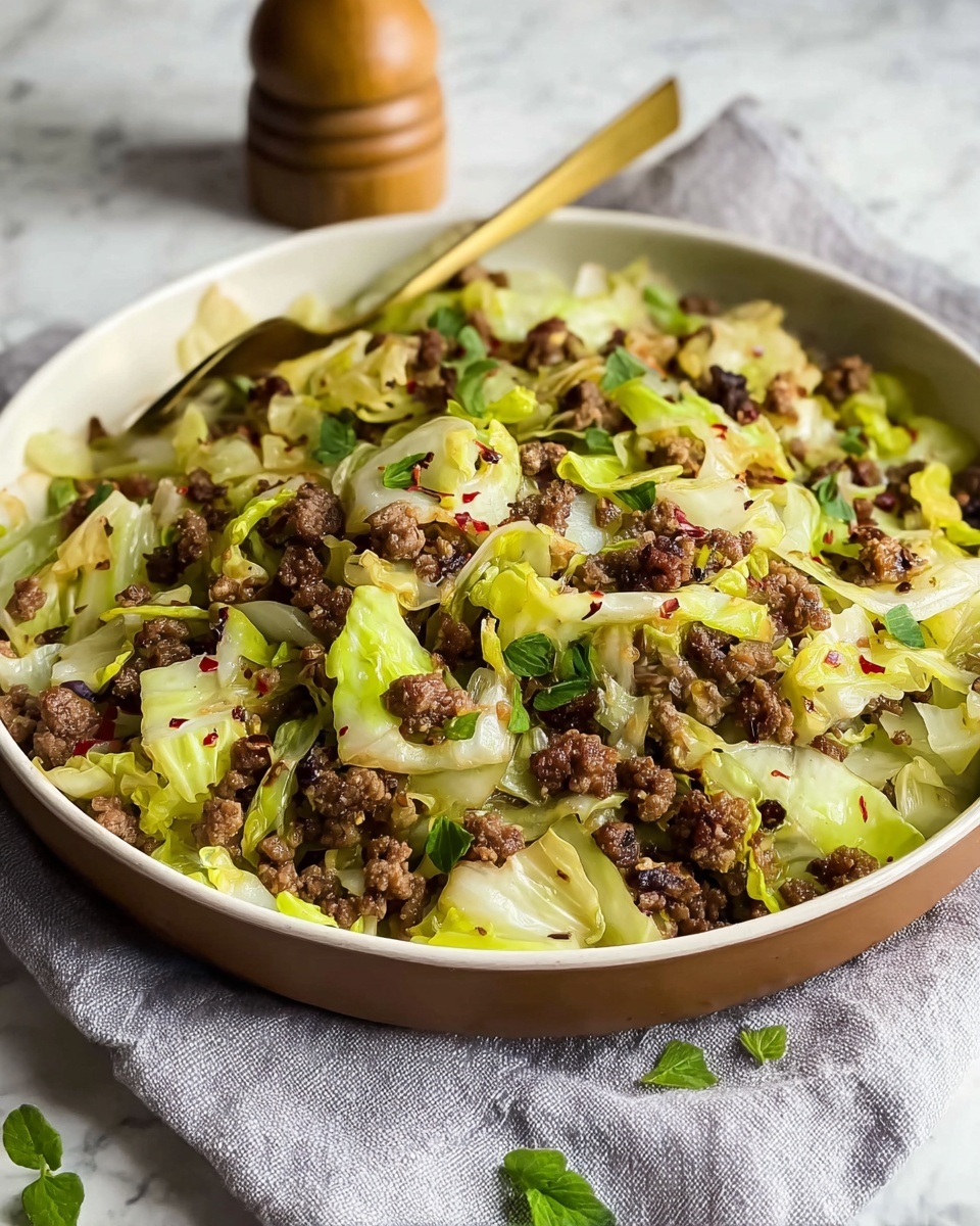 Ground Beef and Cabbage Skillet Recipe - Recipe Image