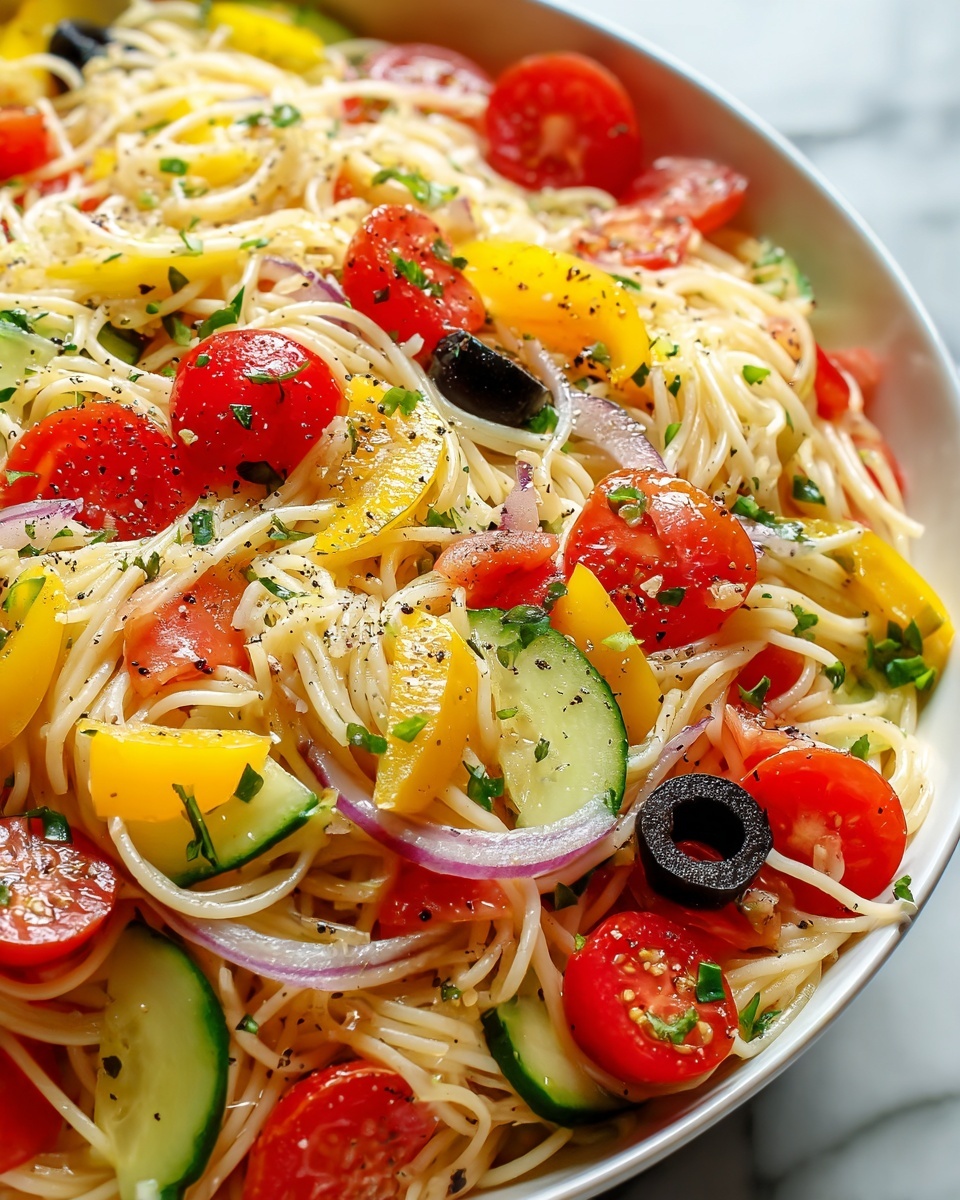 California Spaghetti Salad Recipe - Recipe Image