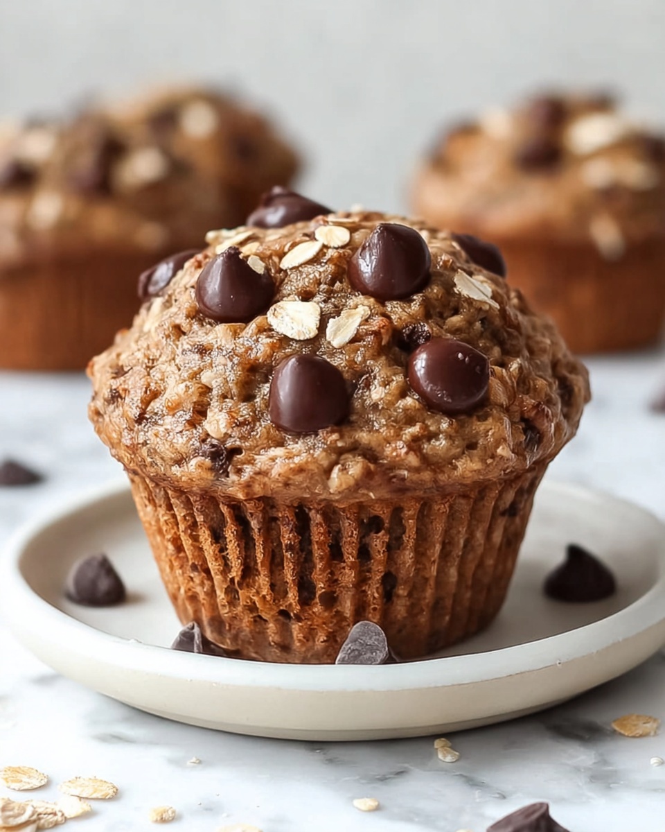 Oatmeal Chocolate Chip Greek Yogurt Muffins Recipe - Recipe Image