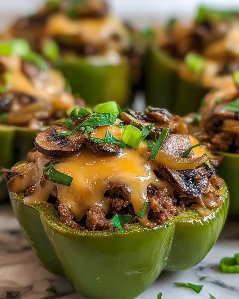 Philly Cheesesteak Stuffed Peppers Recipe - Recipe Image