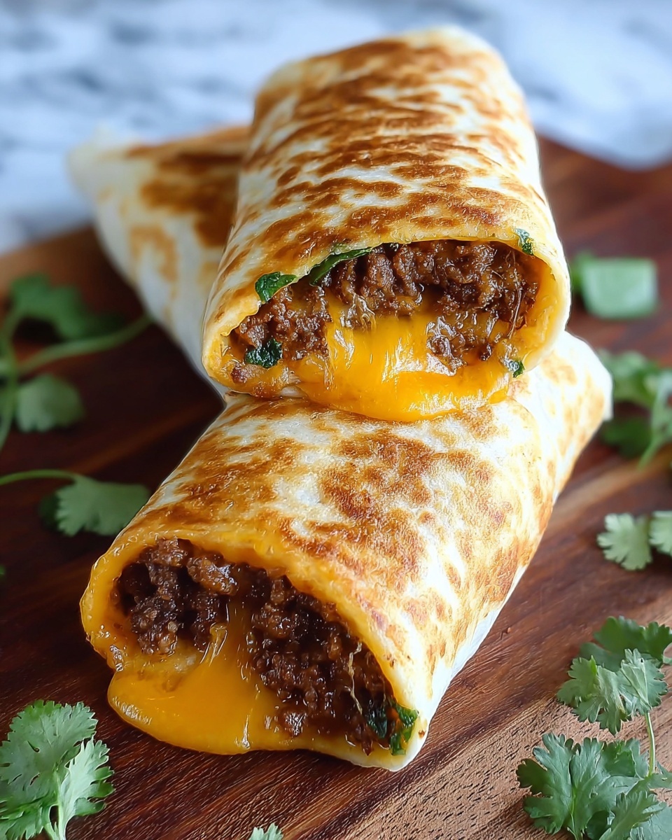 Easy Garlic Butter Beef Cheeseburger Rollups Recipe - Recipe Image