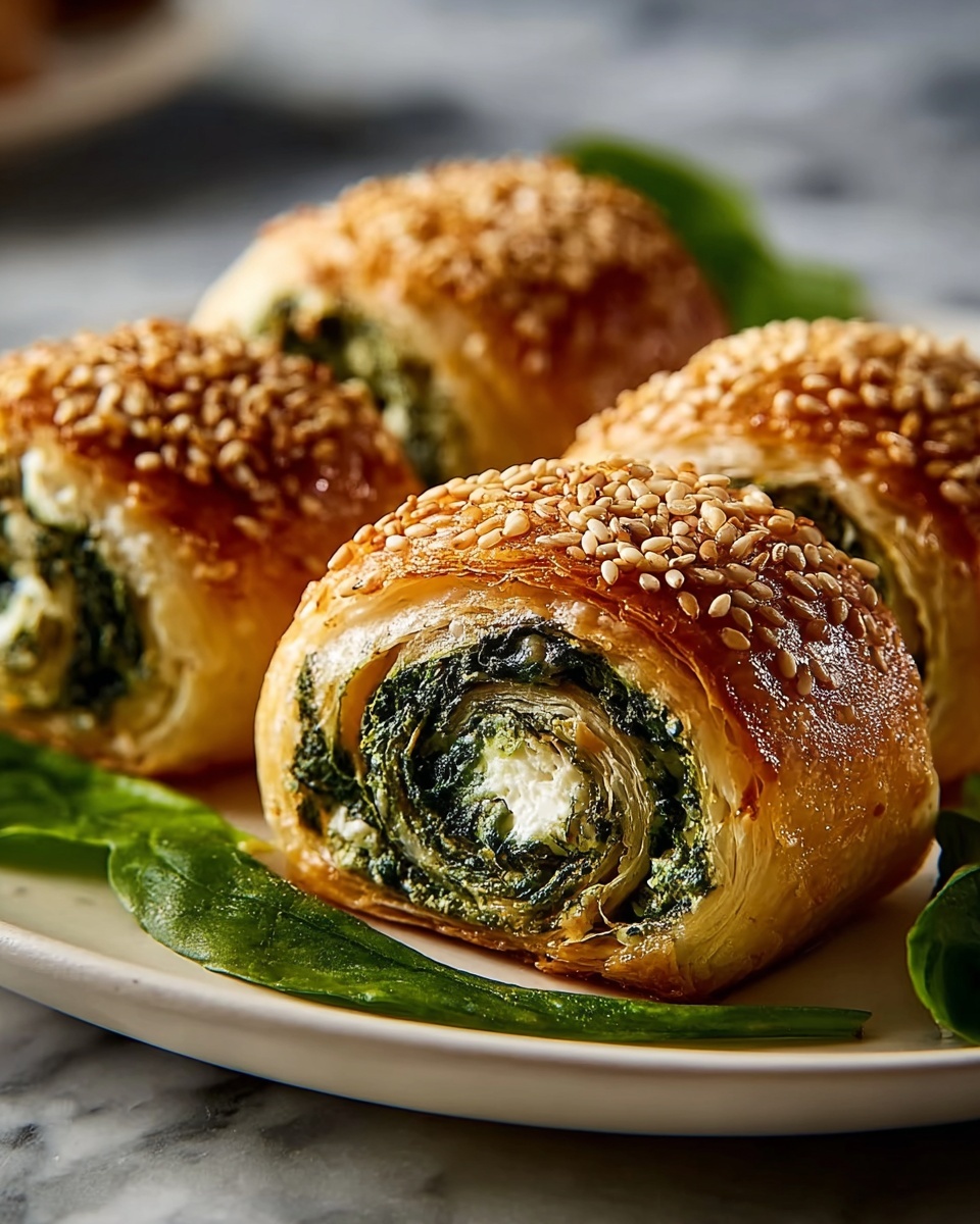 Spinach and Ricotta Puff Pastry Rolls Recipe - Recipe Image