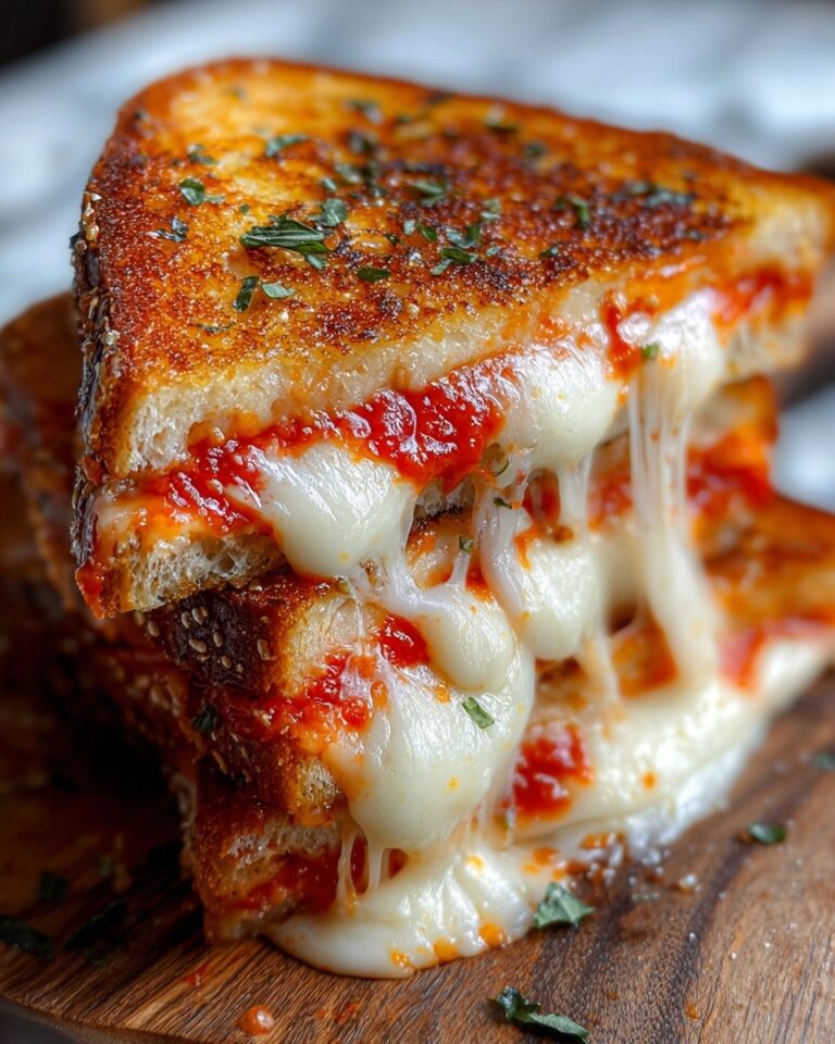 Garlic Parmesan Pizza Grilled Cheese Recipe