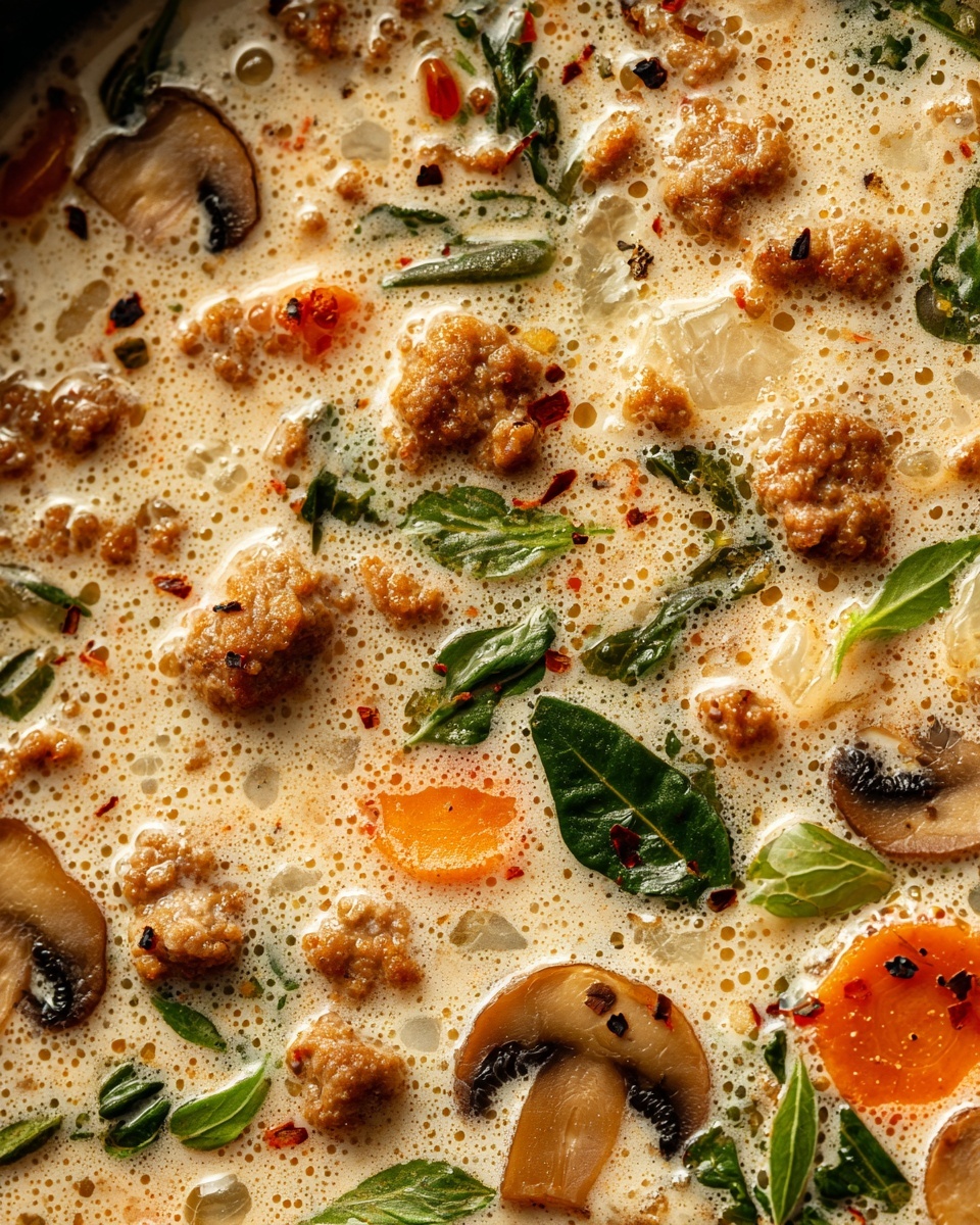 Creamy Parmesan Italian Sausage Soup Recipe - Recipe Image