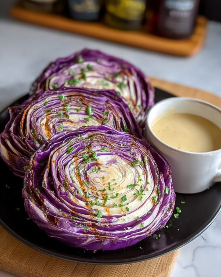 Oven Roasted Garlic Cabbage Steaks Recipe