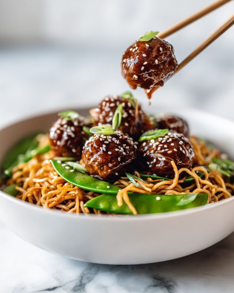 Asian Meatballs with Yakisoba Recipe