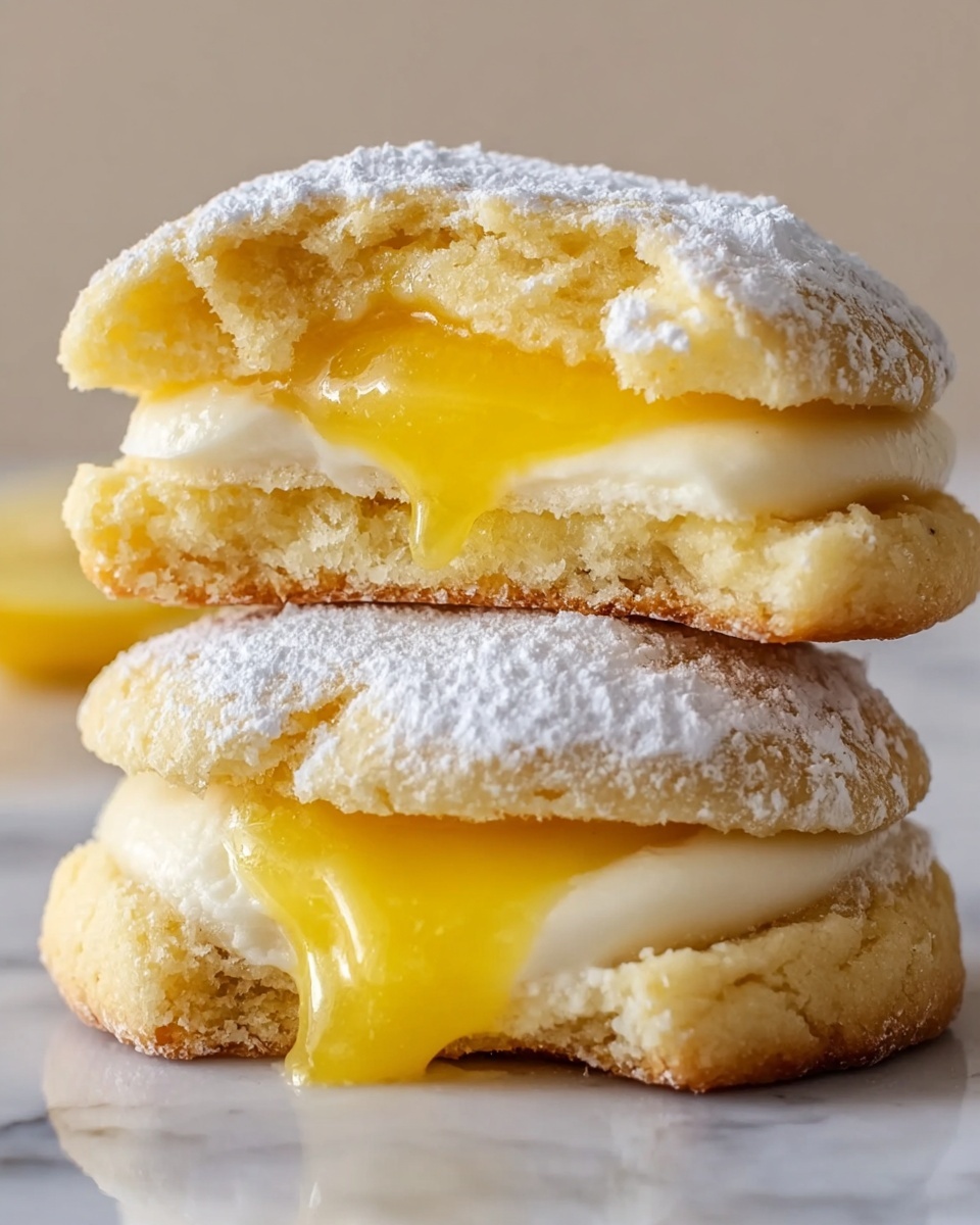 Stuffed Lemon Cookies with Cream Cheese Filling Recipe - Recipe Image