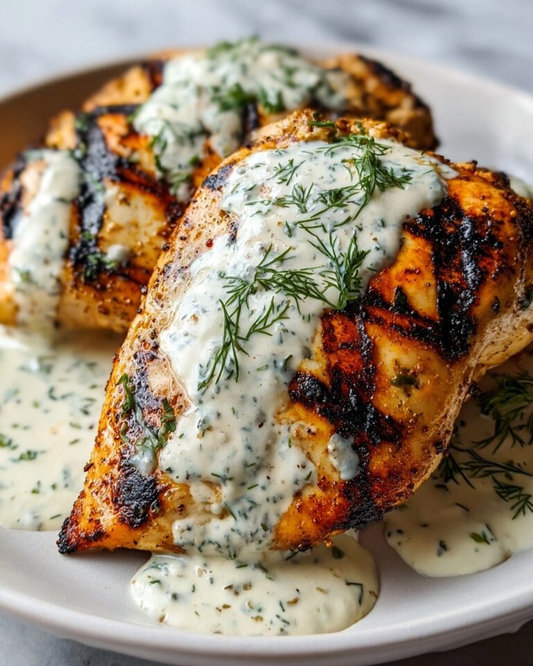 Grilled Chicken Breast with Creamy Dill Sauce Recipe