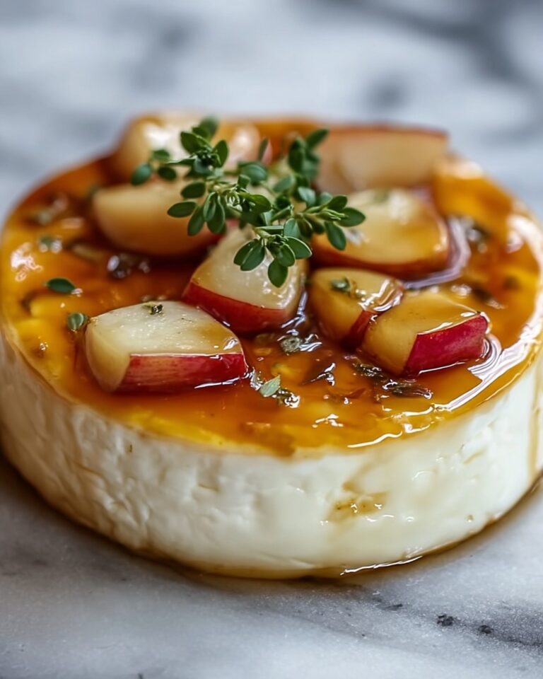 Golden Baked Brie with Caramelized Apples and Thyme Recipe
