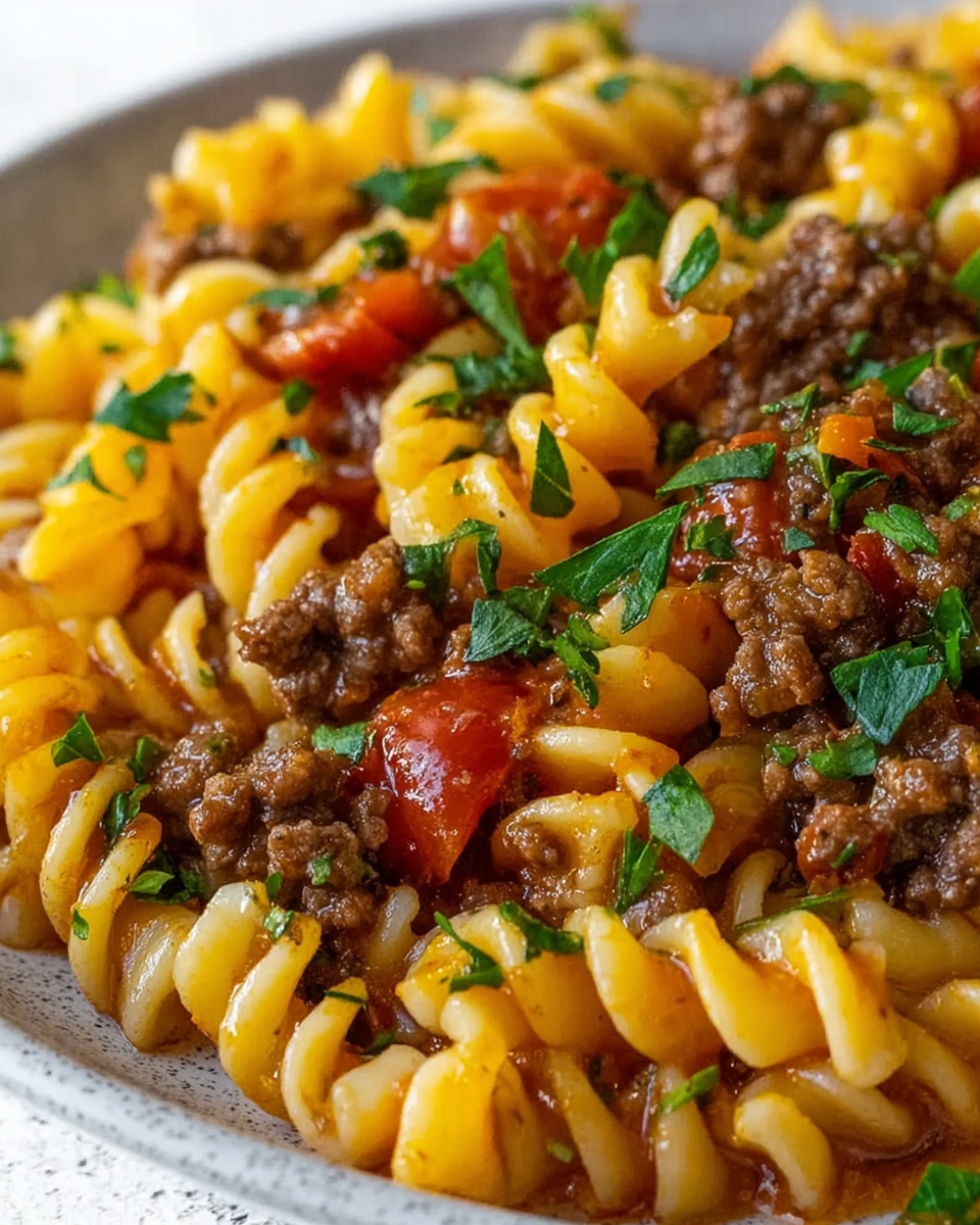 One Pot Beef Taco Pasta Recipe - Recipe Image