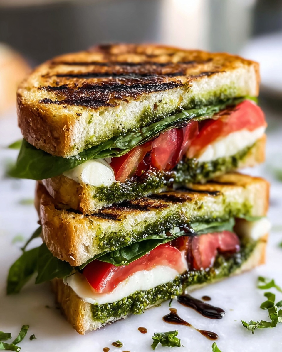 Balsamic Glazed Caprese Panini Supreme Recipe - Recipe Image
