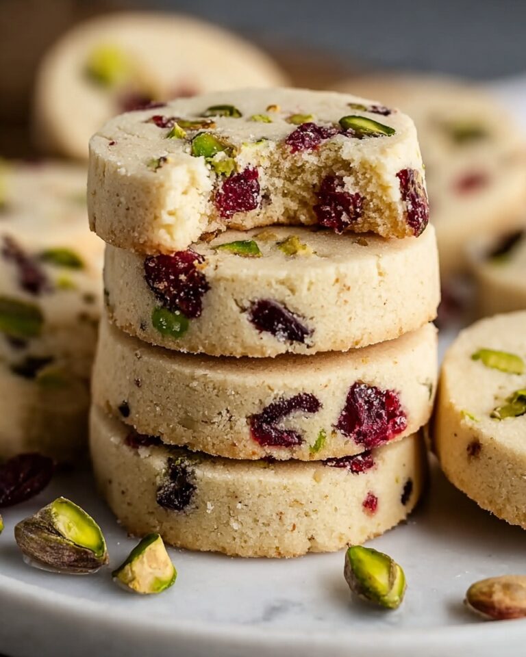 Cranberry Pistachio Shortbread Cookies Recipe