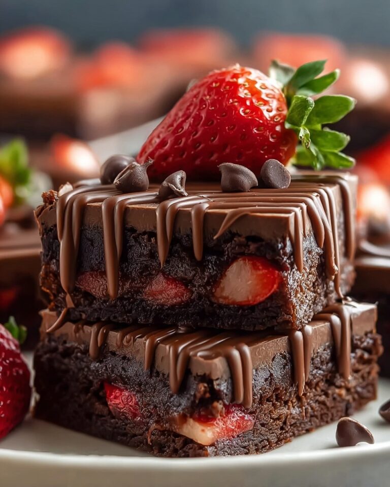 Chocolate-Dipped Strawberry Brownies Recipe