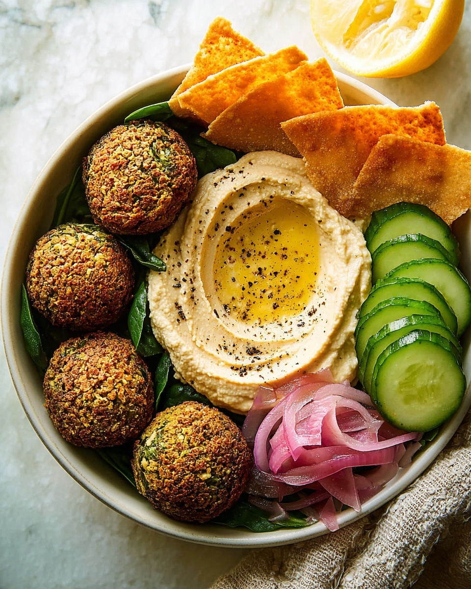 Spinach Falafel & Hummus Bowl Recipe - Recipe Image