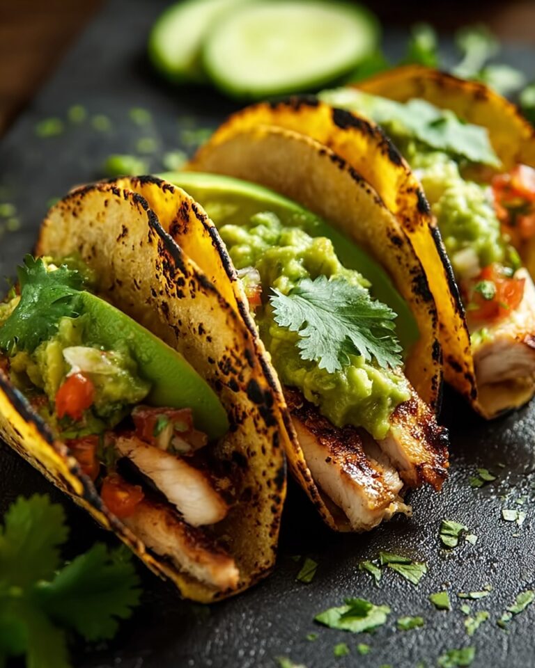 Crispy Poblano Chicken Tacos with Avocado-Jalapeño Salsa Recipe