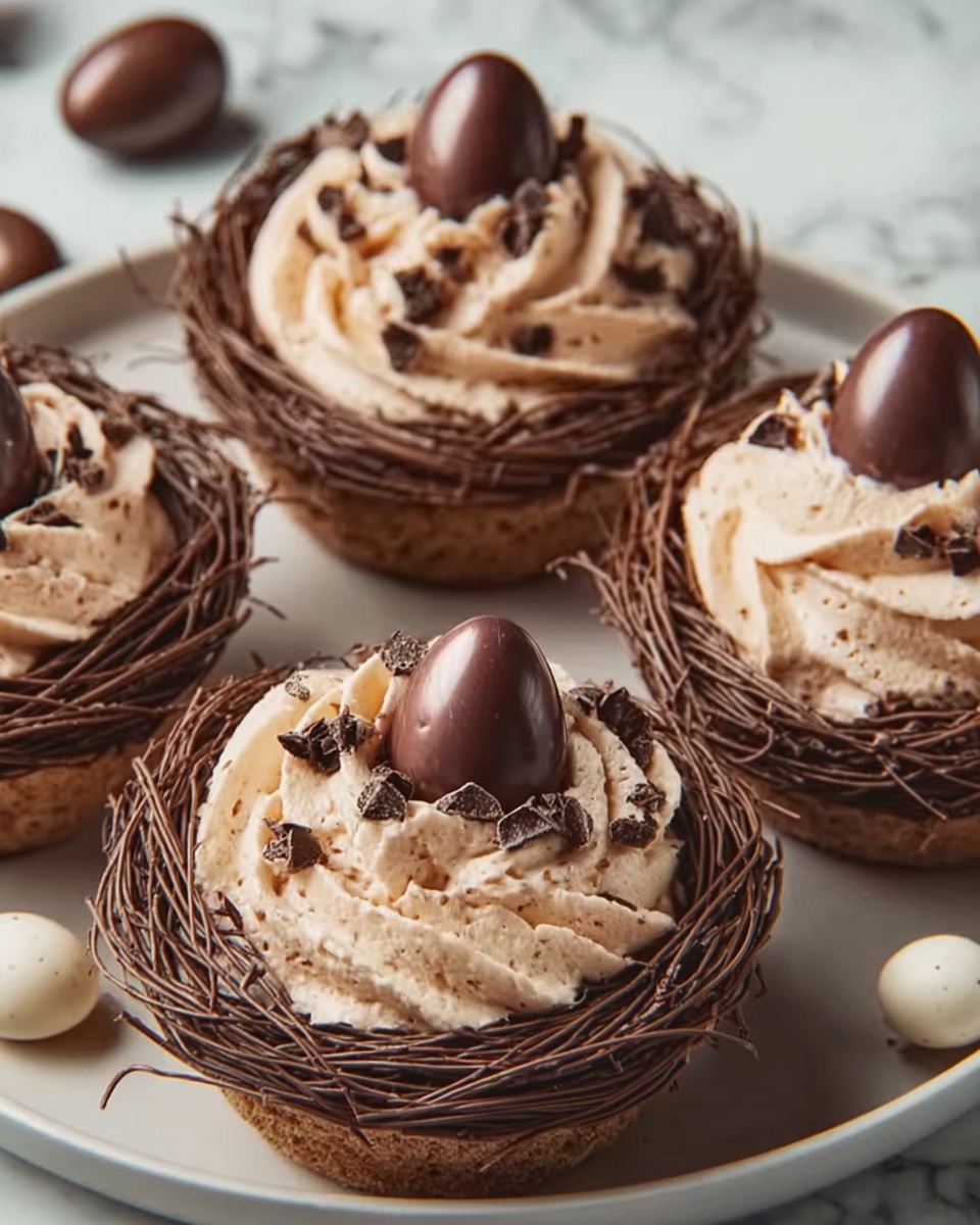 Chocolate Meringue Easter Nests Recipe - Recipe Image