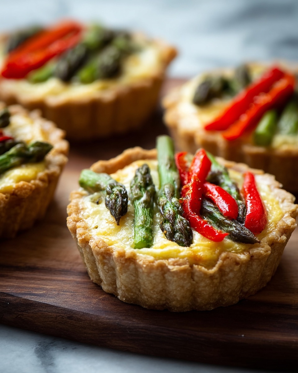 Roasted Red Pepper Asparagus Mini Tarts Recipe - Recipe Image
