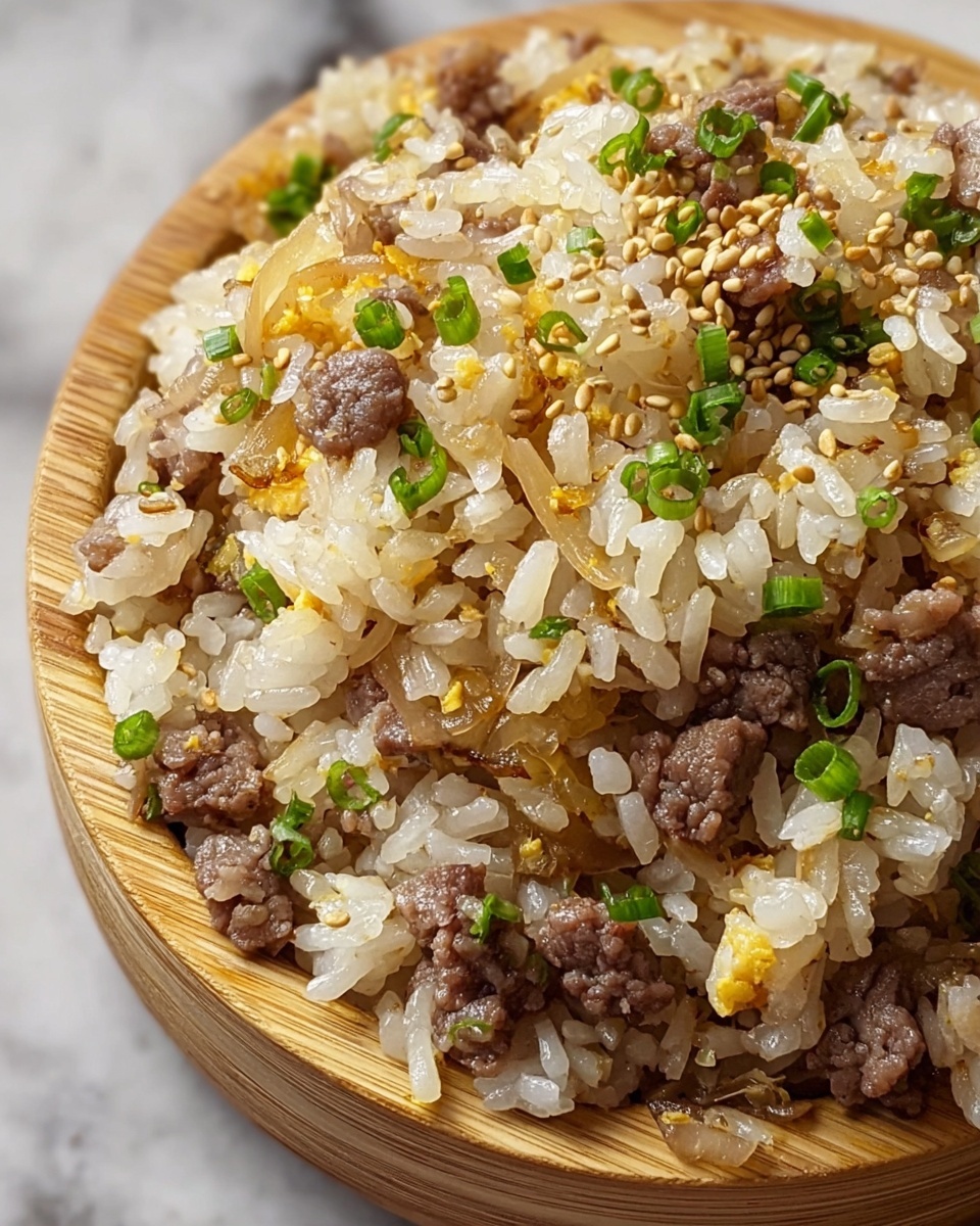 Onion Beef Fried Rice Recipe - Recipe Image