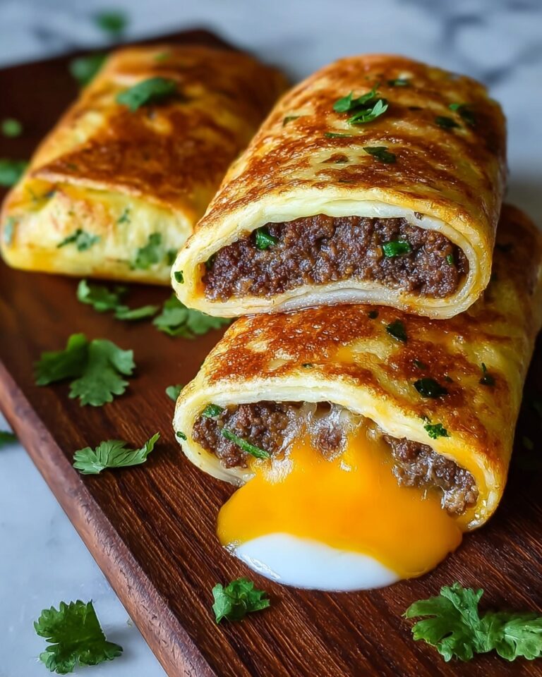 Easy Garlic Butter Beef Cheeseburger Rollups Recipe