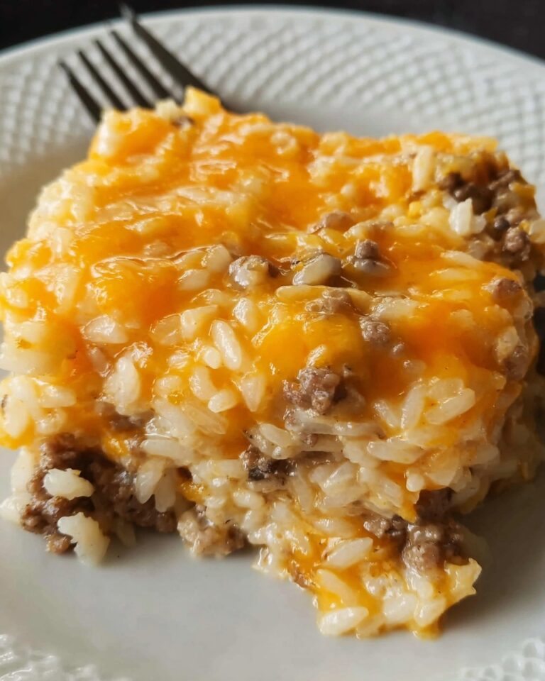Instant Pot Cheesy Ground Beef and Rice Recipe