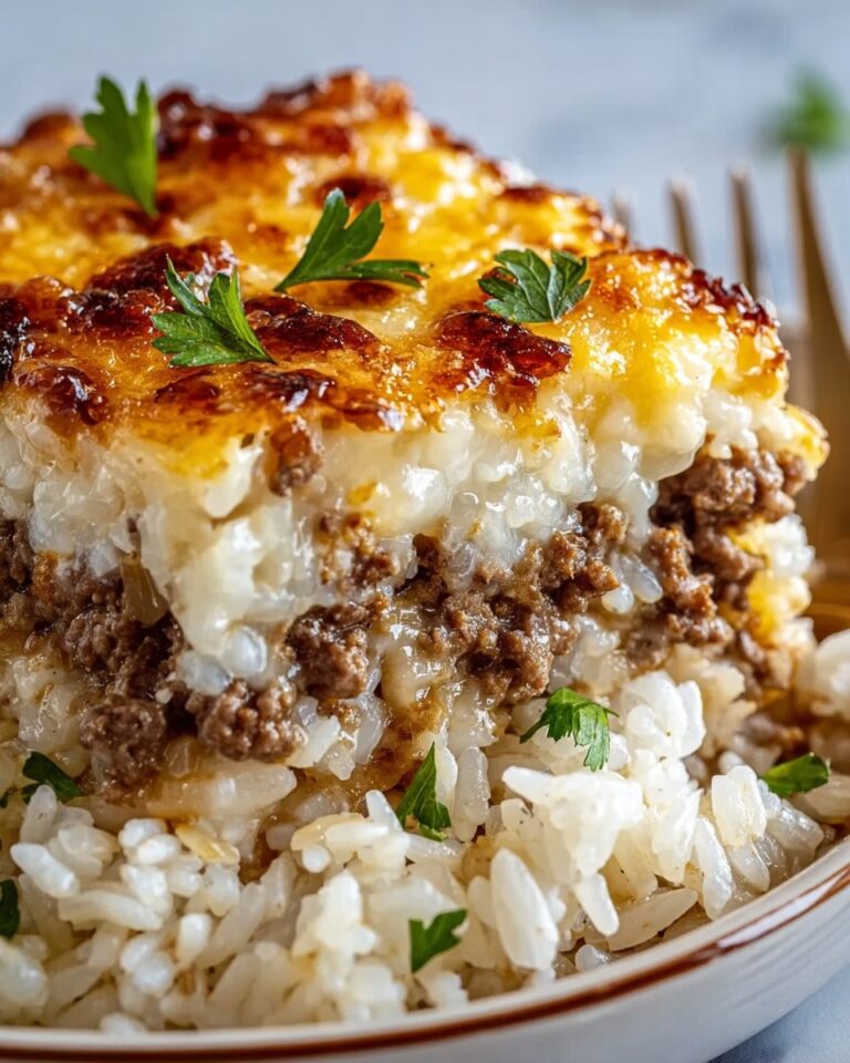 French Onion Ground Beef and Rice Casserole Recipe
