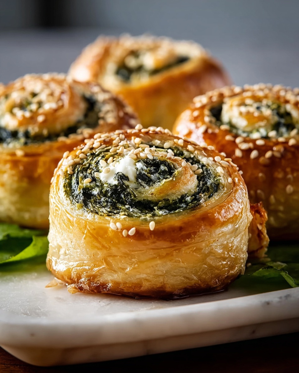 Spinach and Ricotta Puff Pastry Rolls Recipe - Recipe Image