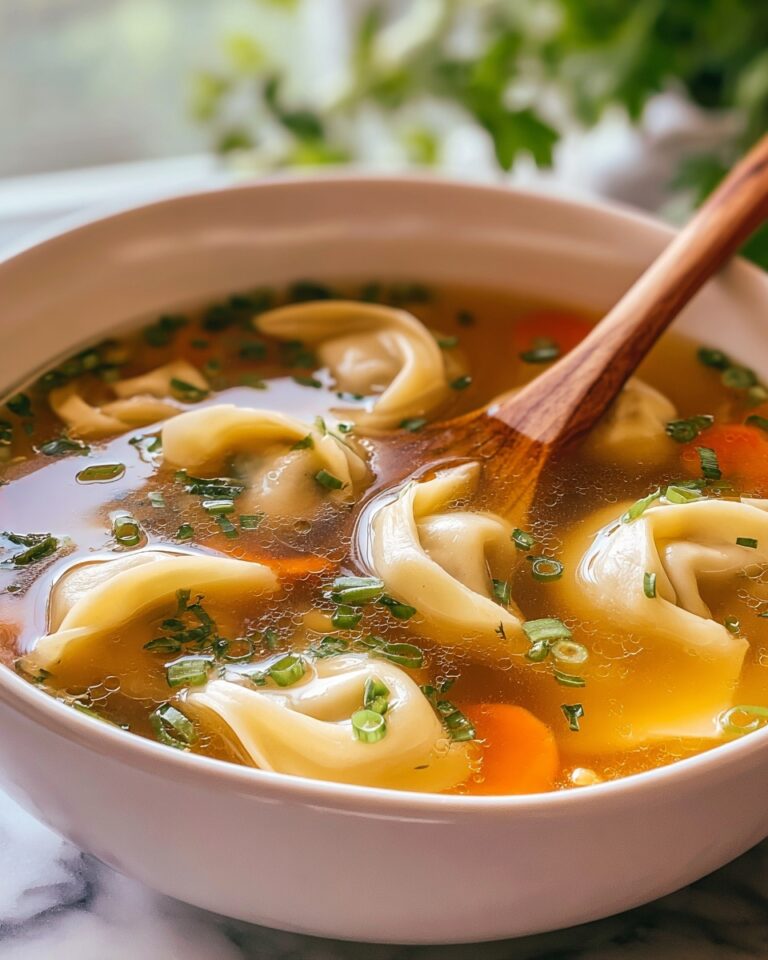Potsticker Soup with Vegetables and Ginger Recipe
