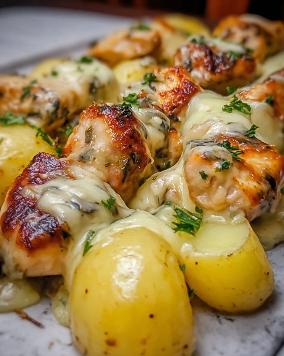Garlic Parmesan Chicken and Potatoes Recipe - Recipe Image