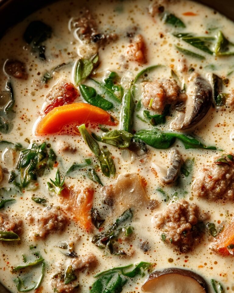 Creamy Parmesan Italian Sausage Soup Recipe