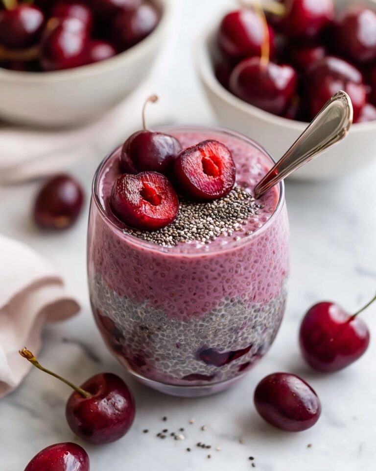 Cherry Chia Pudding with Fresh Cherry Topping Recipe