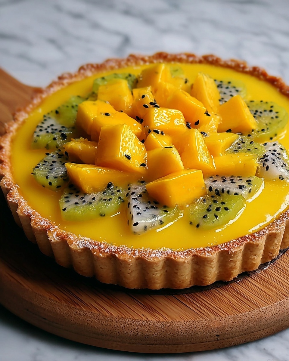 Mango and Passionfruit Anzac Tart Recipe - Recipe Image