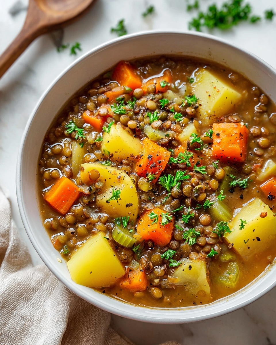 Hearty Vegan Lentil and Vegetable Stew Recipe - Recipe Image