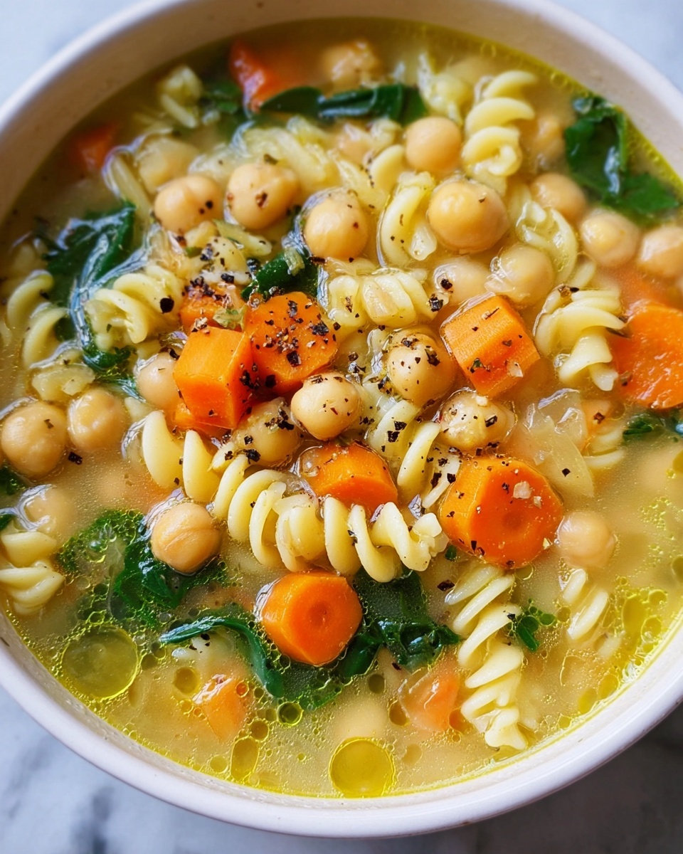 Vegan Chickpea Noodle Soup Recipe - Recipe Image