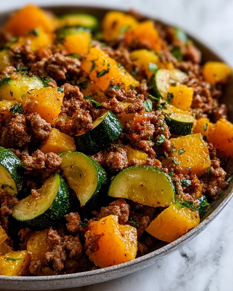 Ground Beef Zucchini Sweet Potato Skillet Recipe - Recipe Image